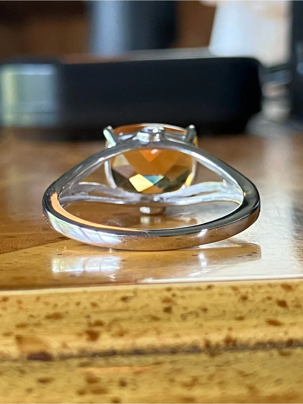 Brazilian Citrine Sterling Silver Ring Size 9